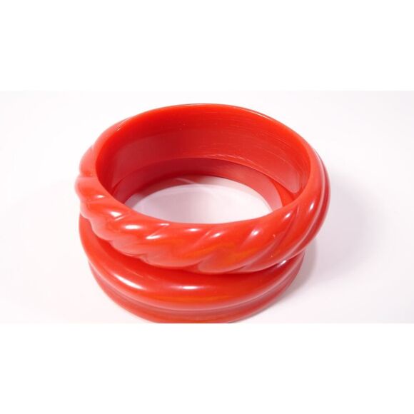 Neiman Marcus Lee Angel Resin BANGLE Bracelet Set of 2 Bracelet Set NWT 256 - Picture 5 of 10